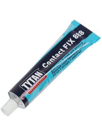 Клей контактный Tytan, каучуковый, многопрофильный, янтарный, однокомпонентный, 40 мл, 62802, Contact Fix 888