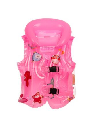 Жилет надувной 3-5 лет, 40 х 30 см, детский, розовый, D090008