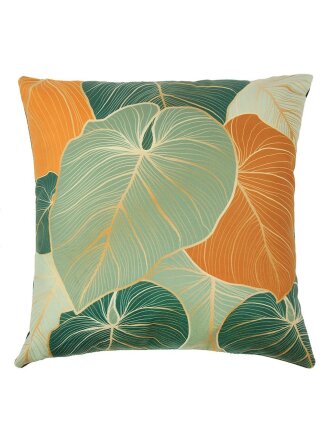 Наволочка декоративная Зеленые листья, 100% полиэстер, 40 х 40 см