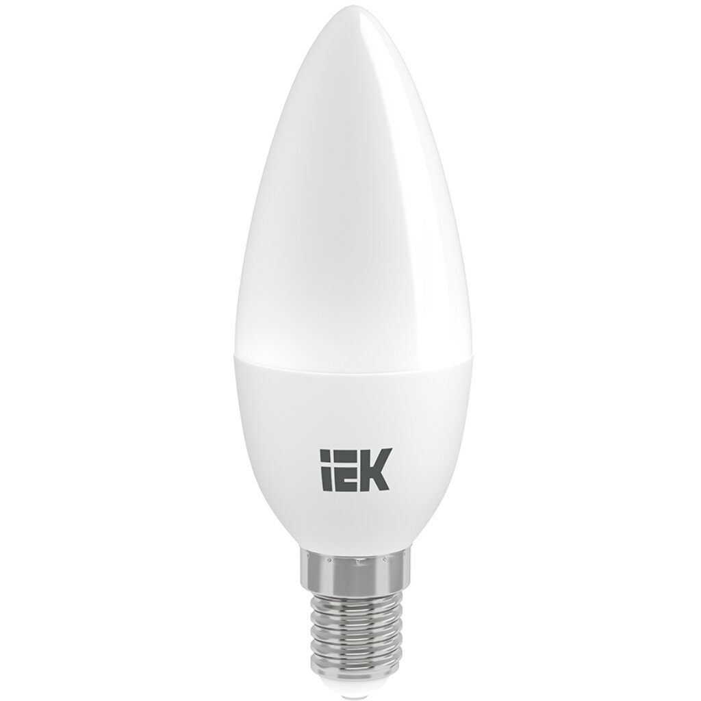 Лампа светодиодная E14, 9 Вт, 60 Вт, 230 В, свеча, 3000 К, свет теплый белый, IEK, C35, LED светофор смешарики звук и свет маленький
