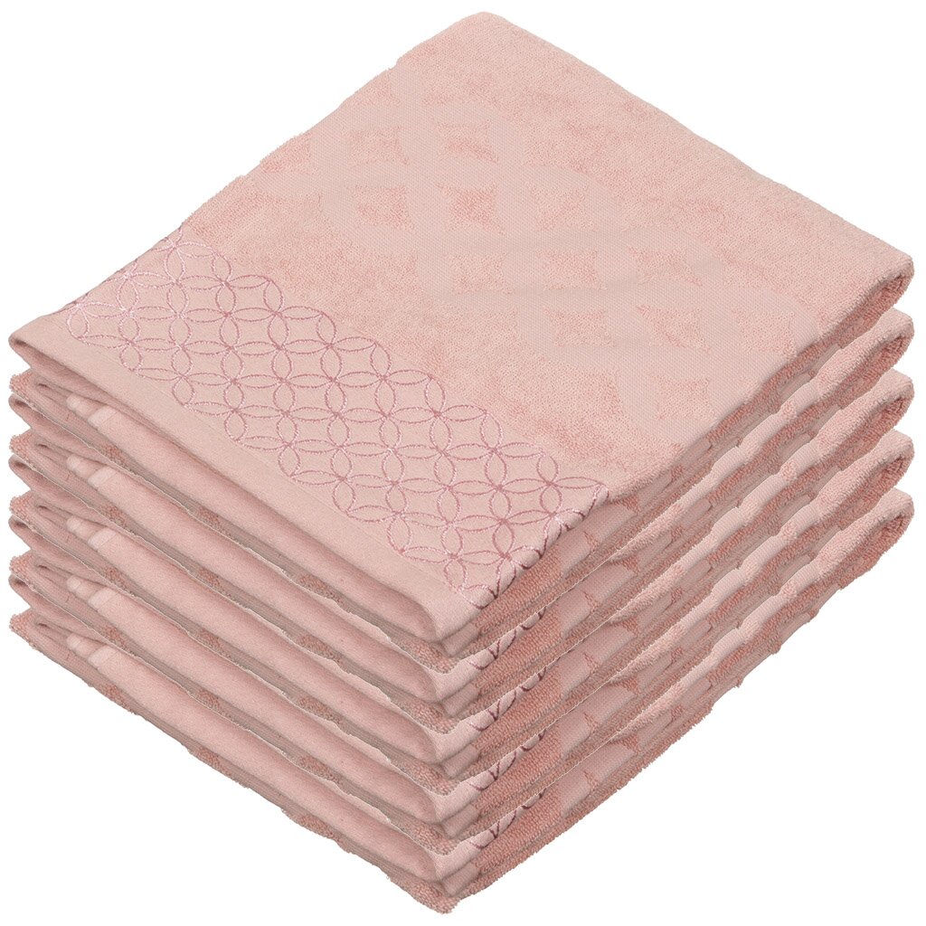 Полотенце банное, 50х90 см, Кэролл, 500 г/кв.м, розовое Египет