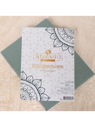 Пододеяльник 1.5-спальный, 145 х 215 см, 100% хлопок, поплин, зелено-серый, Silvano, Марципан, AI-2604014