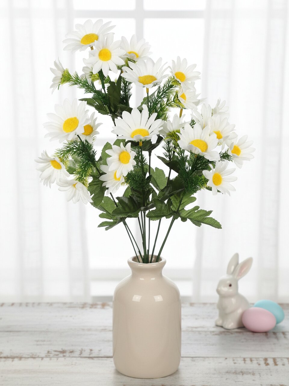 Цветок искусственный декоративный пасхальный, Ромашка, 50 см, в ассортименте, FV-18