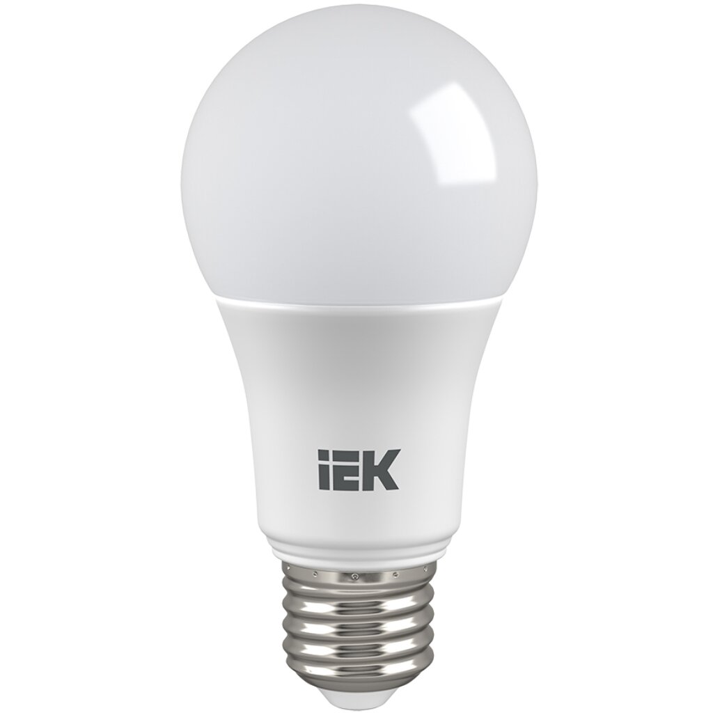 Лампа светодиодная E27, 15 Вт, 100 Вт, 230 В, груша, 3000 К, свет теплый белый, IEK, A60, LED лампа светодиодная e27 15 вт 230 в груша 3000 к свет теплый hitt pl a60