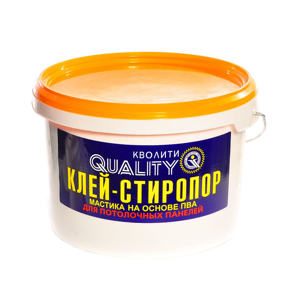 Клей Quality, стиропоровый для потолочных плит, однокомпонентный, 4 кг