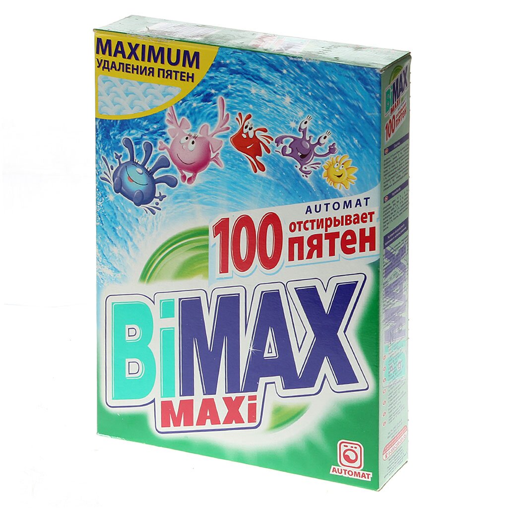 Стиральный порошок BiMAX, 0.4 кг, автомат, для белого белья, 100 пятен