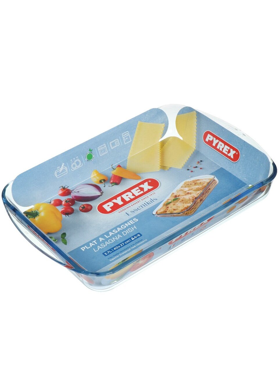 Форма для запекания стекло, 28х40х6 см, 3.7 л, прямоугольная, Pyrex, Smart cooking, 239B000/5046