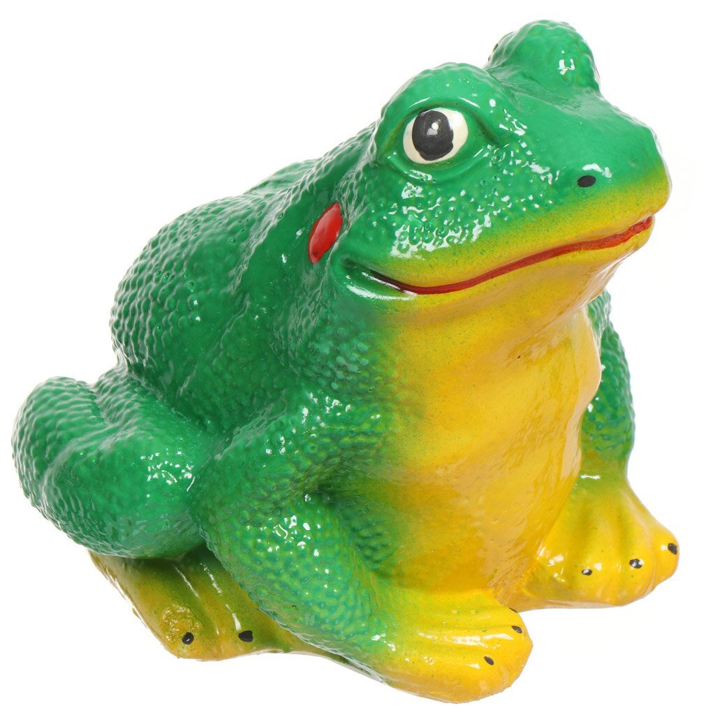 Фигурка садовая Лягушка шершавая, 15 см, гипс, Л49