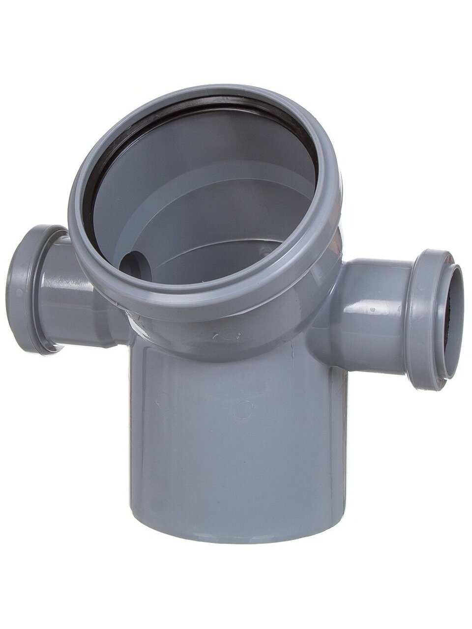 Уголок с отводом канализационный 110х50х50 мм, 45 °, левый+правый, РосТурПласт, 36685