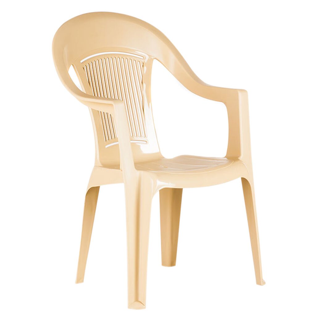 Кресло пластик, Элластик-Пласт, 91х41х55 см, бежевое