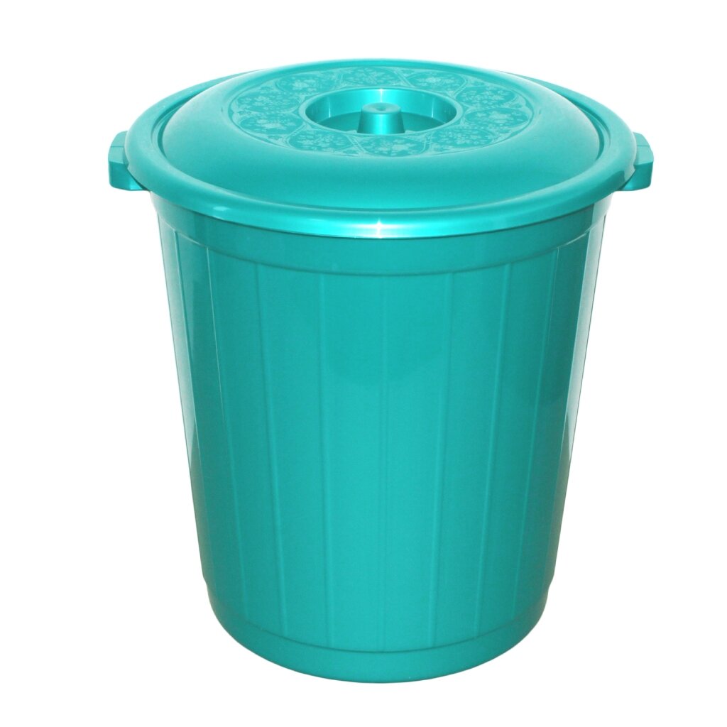 Бак для мусора пластик, 70 л, с крышкой, 51.5х51.5х52 см, Милих, 01070 ведро пластик 10 л с крышкой хозяйственное мерное милих 04111