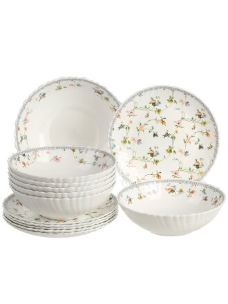 Сервиз столовый стеклокерамика, 13 предметов, на 6 персон, Olaff, Зирана, 210-21017