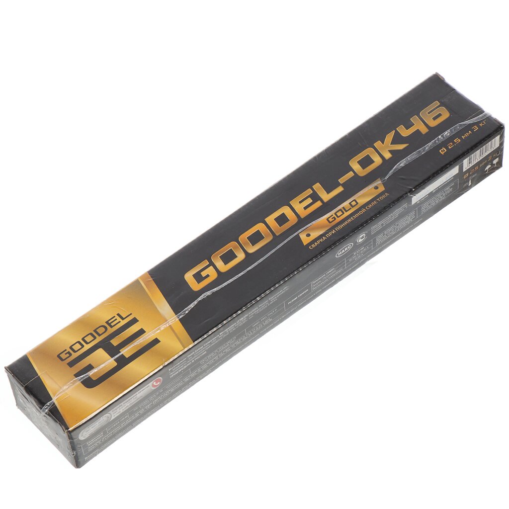 Электроды Goodel, ОК-46 Gold, 2.5х350 мм, 3 кг электроды goodel ок 46 2 5х350 мм 3 кг