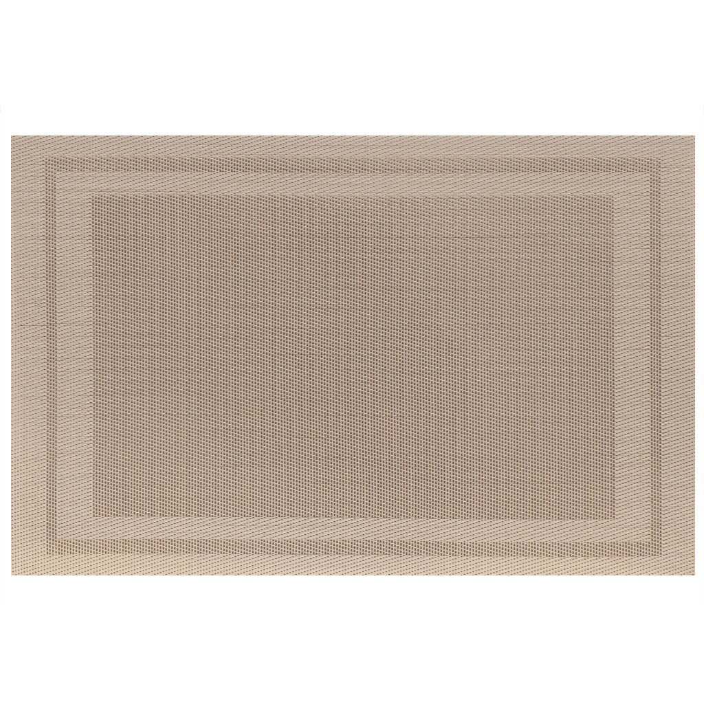 Салфетка для стола полимер, 45х30 см, прямоугольная, бежевая, Рамка, Y4-3317