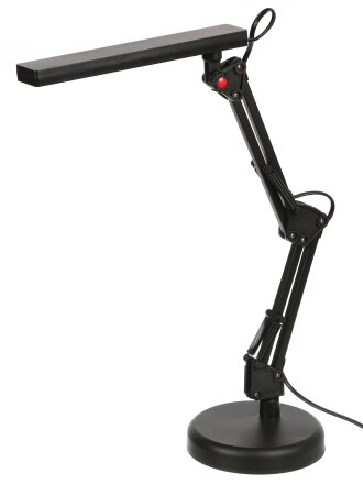 Светильник настольный, 5 Вт, черный, абажур черный, A010113, на подставке