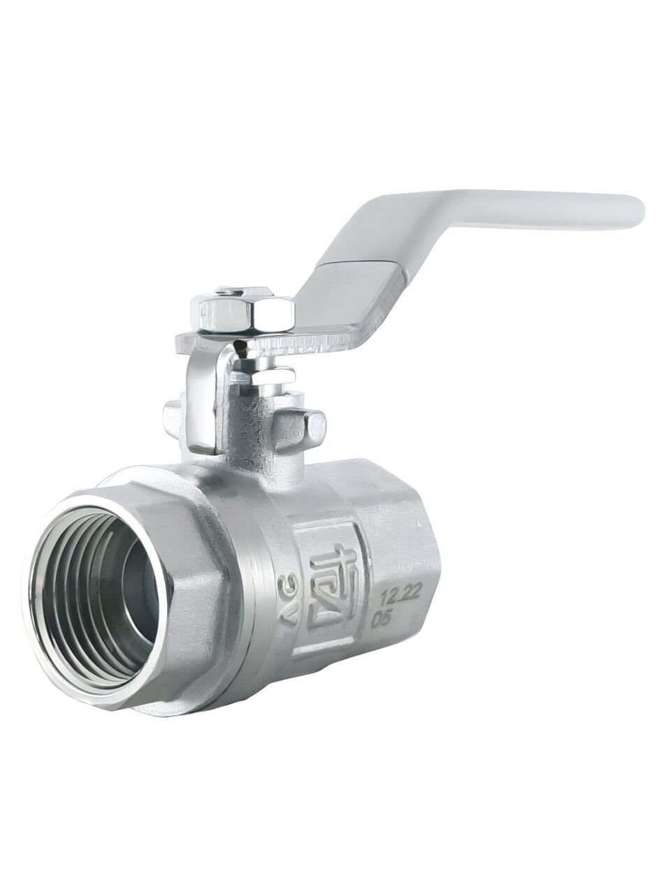 Кран для воды, 1/2'', г-г, латунь, ручка, DN 15, никель, STI