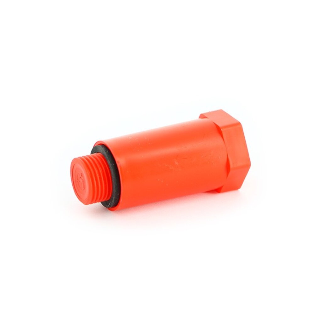 Заглушка комбинированная полипропилен, d20х1/2'', наружная резьба, красная, РосТурПласт заглушка для коллектора полипропилен d25 мм с воздухоотводом белая ростурпласт