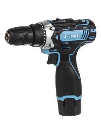 Дрель-шуруповерт аккумуляторный, Favourite, ДАБ 1201, 12 В, коробка, 301101201