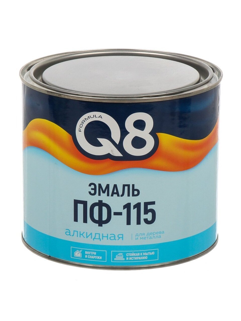 Эмаль Formula Q8, ПФ-115, алкидная, глянцевая, черная, 1.8 кг