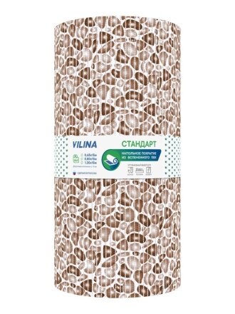 Коврик для ванной, антискользящий, 1.3х15 м, вспененный ПВХ, Вилина, V15-brown