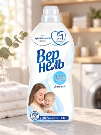 Кондиционер для белья Вернель, 1.82 л, для детских вещей, Детский