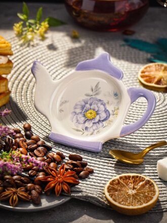 Подставка для чайных пакетиков, доломит, фигурная, Daniks, Флорина
