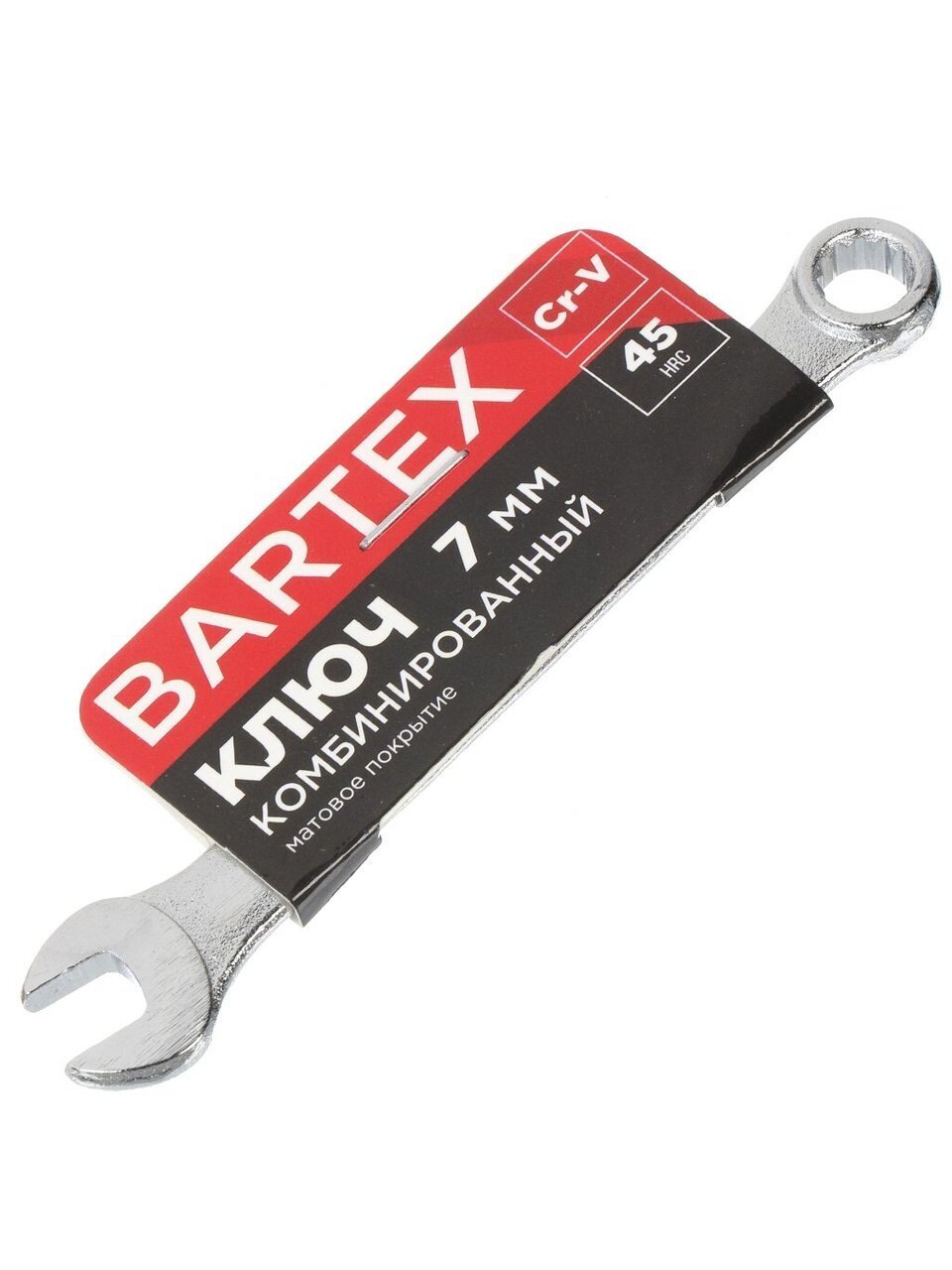 Ключ комбинированный, Bartex, 7 мм, CrV сталь, Эко