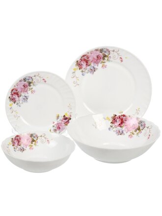 Сервиз столовый стеклокерамика, 19 предметов, на 6 персон, Наоми, 19010-19