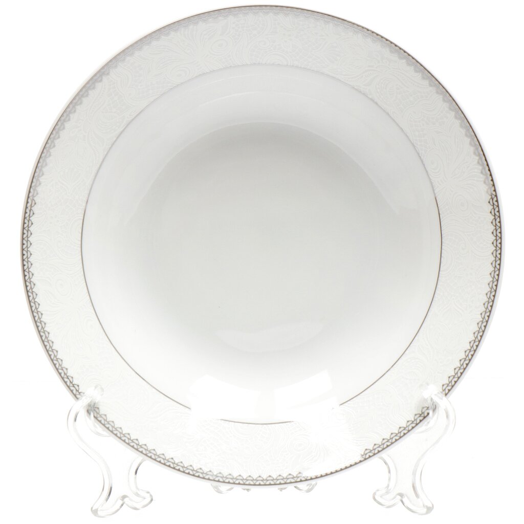 Тарелка суповая, фарфор, 20 см, круглая, Harmony, Fioretta, TDP342 тарелка суповая керамика 21 см круглая impression fioretta tdp037