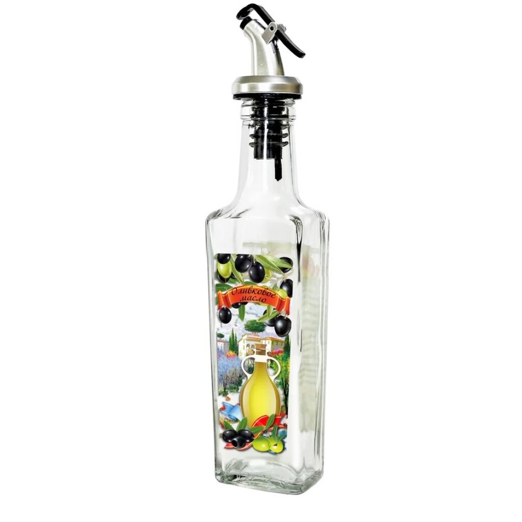 Бутылка для масла, стекло, 250 мл, с пластиковым дозатором, 626-588/626-589 бутылка для масла и соуса huohou hu00164