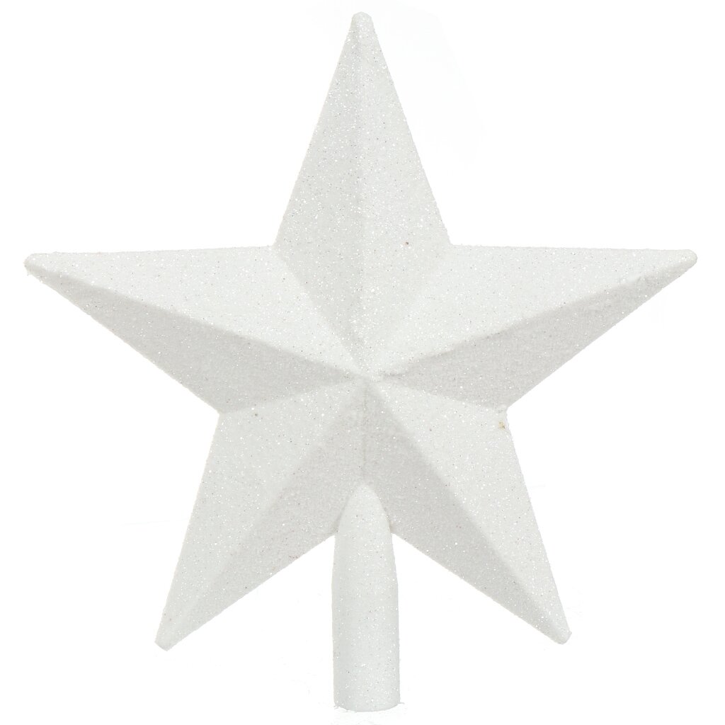 Верхушка на елку Звезда, белая, 19х19 см, SYSDX332156W
