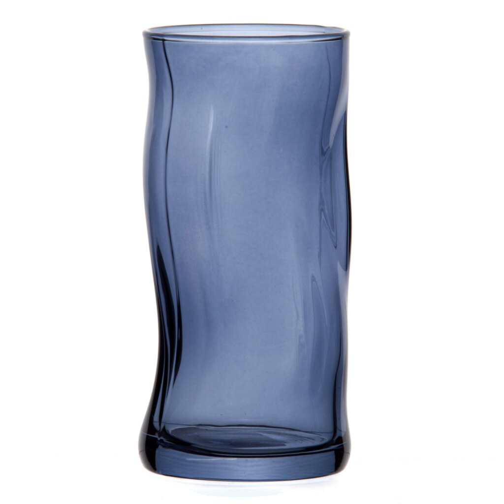 Стакан 400 мл, стекло, Pasabahce, синий, 420928SLBBL стакан силиконовый складной с крышкой айли 8 5×9 см синий