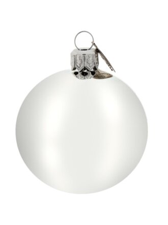 Елочный шар серебряный, 6.5 см, в подарочной упаковке, КУ-65-00 Серебро