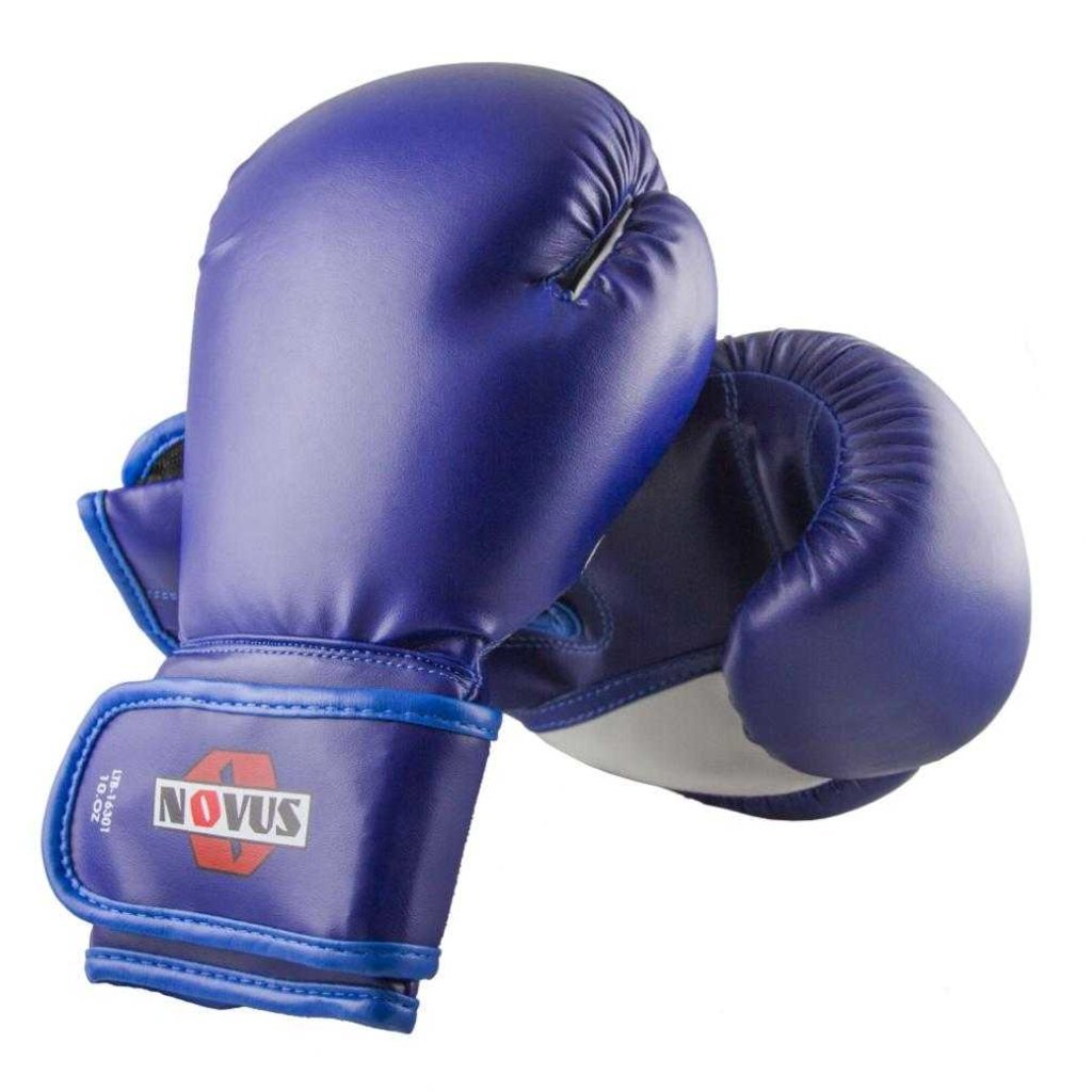 Перчатки боксерские Novus 12 унций размер S/M синий, LTB-16301, 00-00000786