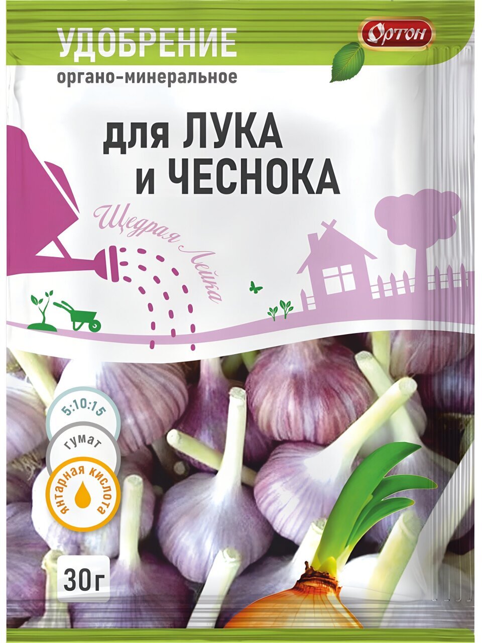 Удобрение Тукосмесь, для лука и чеснока, органоминеральное, 30 г, Ортон