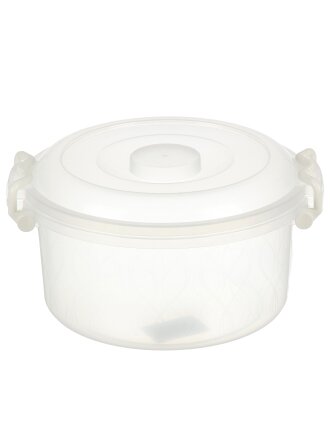 Контейнер пищевой пластик, 5 л, 30.3х27.7х14 см, круглый, с ручками, Альтернатива, М097