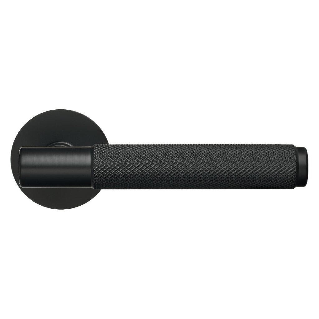 Ручка дверная Аллюр, UNICO (51150), 15 623, комплект ручек, матовый черный, сталь