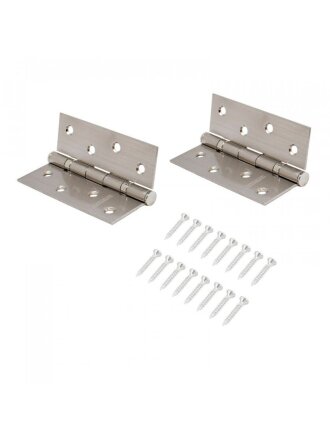 Петля врезная для деревянных дверей, Аллюр, 100х70х2 мм, универсальная, 2BB-FHP SNР, 13701, 2 шт, 2 подшипника, блистер, матовый никель