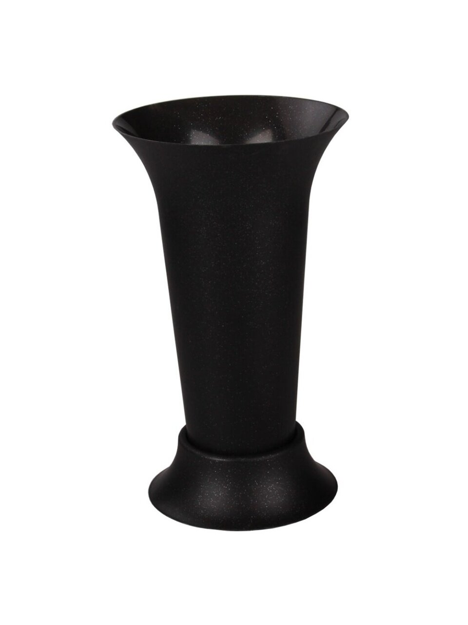 Вазон для цветов пластик, настольный, 21.7х13 см, Альтернатива, М5144, под срезку, черный
