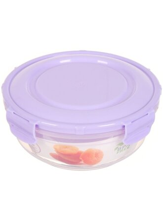 Контейнер пищевой пластик, 1.35 л, круглый, 30503
