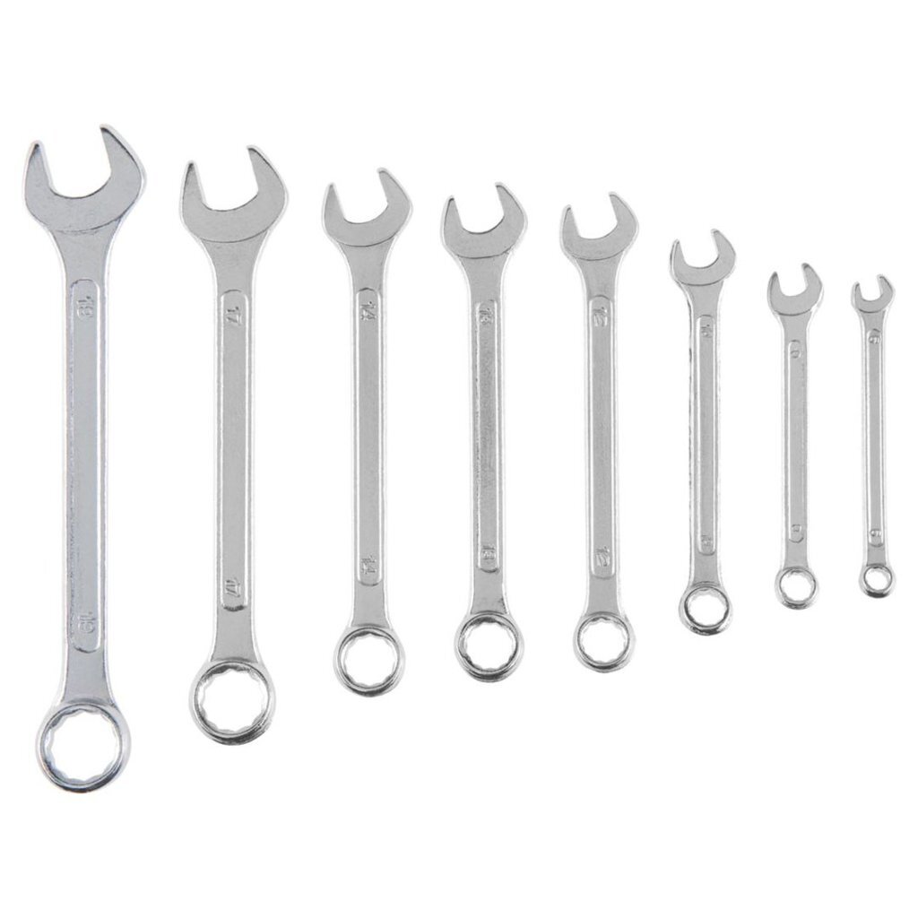 Ключи комбинированные, 6-19 мм, набор 8 шт., Top Tools, 35D356