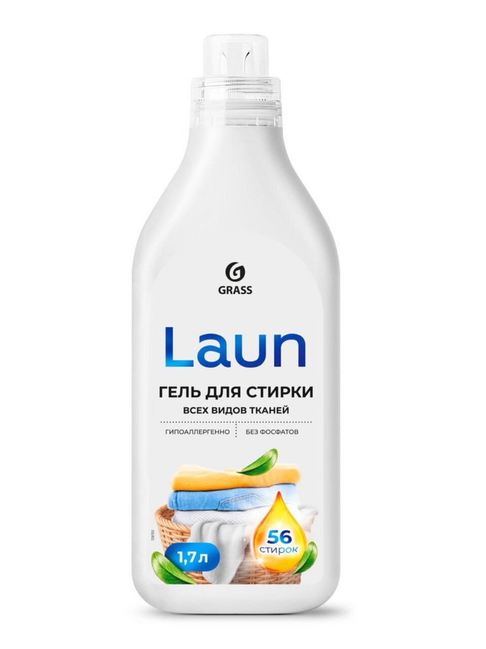 Гель для стирки Grass, 1,7 л, универс, Laun