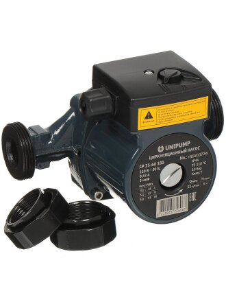 Насос циркуляционный, Unipump, 1 '', 93 Вт, максимальный напор 6 м, 3.18 м³/ч, CP 25-60 180