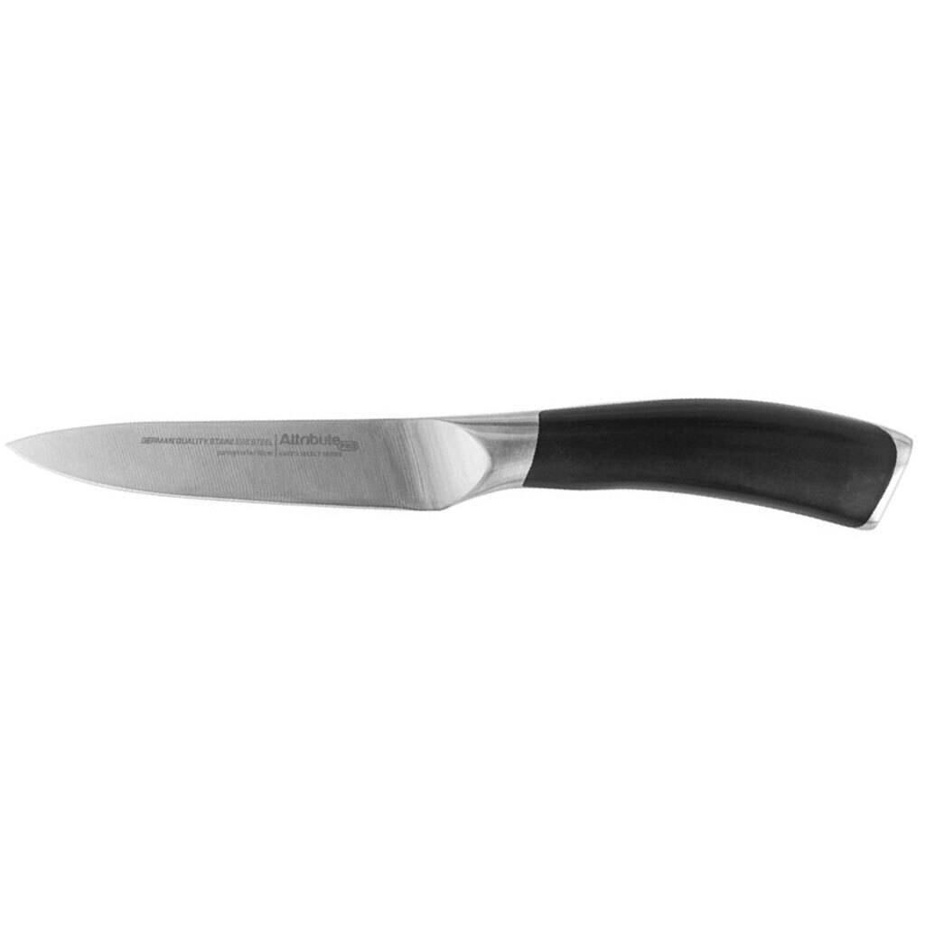 Нож кухонный Attribute, CHEF`S SELECT, для овощей, нержавеющая сталь, 10 см, рукоятка пластик, APK013 вилка нержавеющая сталь пластик 2 предмета столовая atmosphere etiquette at k3218