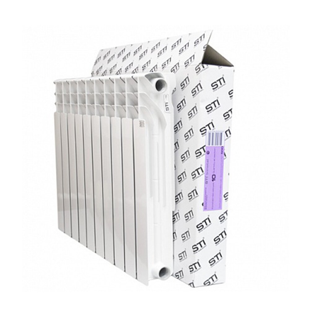 Радиатор биметалл, 500х100 мм, STI, 10 секций радиатор алюминий 500х80 мм valfex base 8 секций co bb500e 8 l