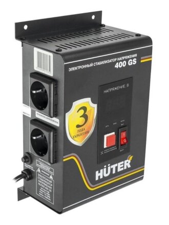 Стабилизатор напряжения Huter, 400GS, 0.35 кВт, 110-260 В, 63/6/12