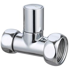 Кран для полотенцесушителя, 1/2"х3/4", г-г, прямой, круглая ручка, хром, 2 шт, Gappo
