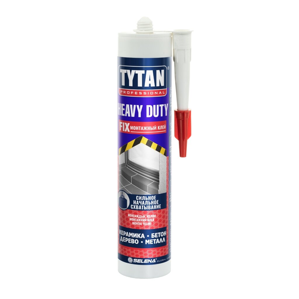 Клей Tytan, каучуковый, монтажный, бежевый, однокомпонентный, 310 мл, 62963, Heavy Duty клей монтажный tytan hydro fix универсальный 150 мл