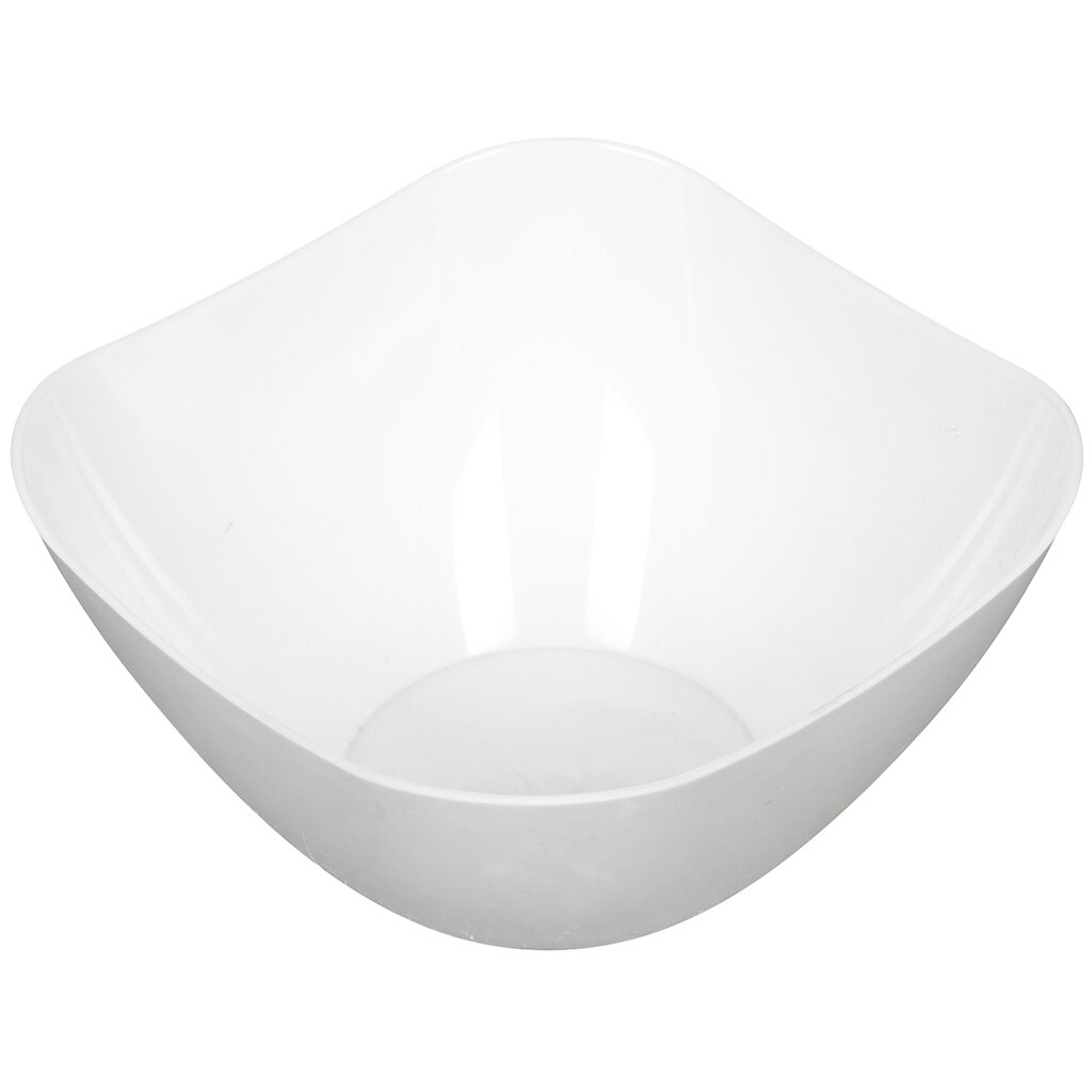 Салатник пластик, квадратный, 12.5 см, 0.5 л, Рондо, Berossi, ИК05201000, снежно-белый столик для шезлонга квадратный 45x45 см белый