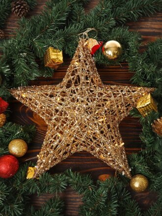 Фигурка декоративная ротанг, Звезда, 40 см, Y4-4110